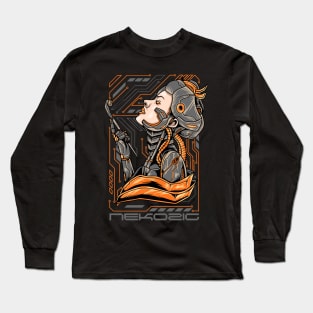 Geisha Mecha Japan Long Sleeve T-Shirt